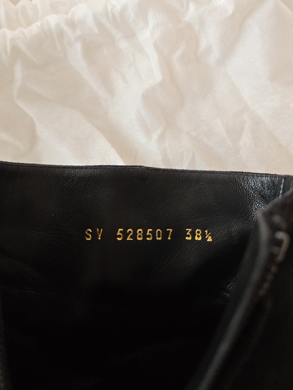 Saint Laurent Black Suede Lou 95 Almond-toe Block Heel Ankle Boots 38 1/2 US 8.5 - Picture 10 of 13